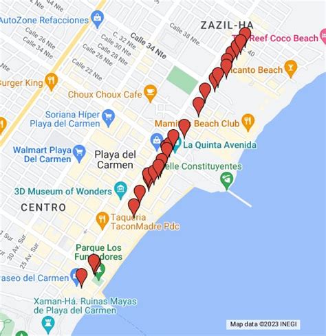 playa del carmen 5th ave|playa del carmen map guide.